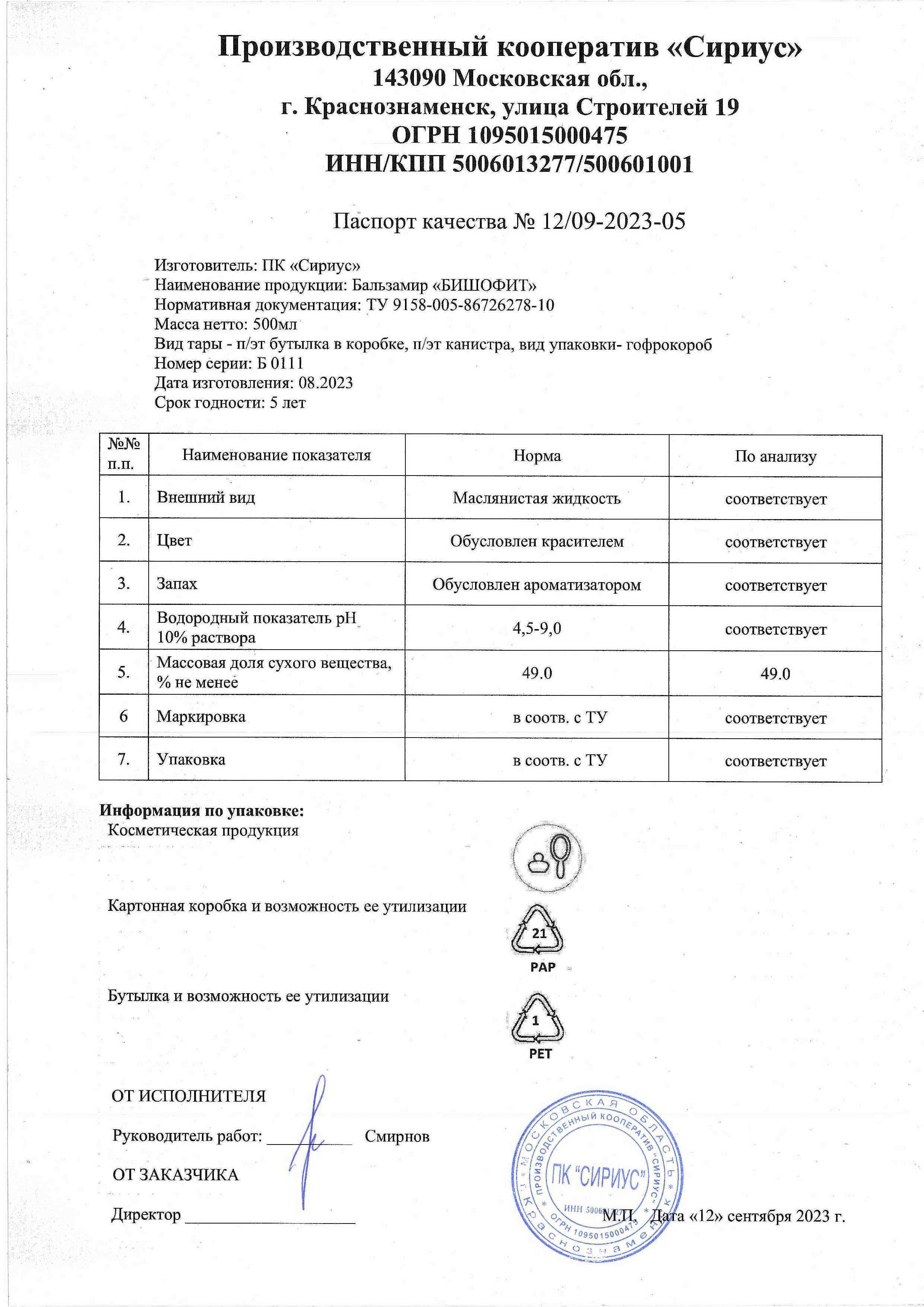 Паспорт №082023